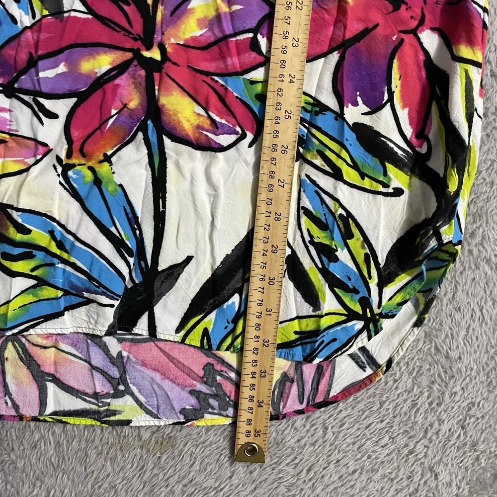 Jams World Sleeveless Button Front Dress Women Size XS Day Lily Colorful Floral - Picture 6 of 9